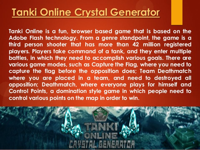 tanki crystal generator